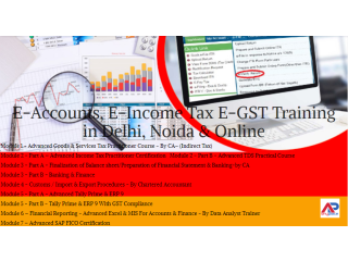 Accounting Training in Delhi, Laxmi Nagar,  SLA Taxation Learning, Tally, GST, SAP FICO Certification Course,