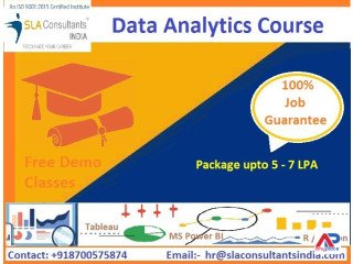 Data Analytics Training in Delhi, Laxmi Nagar, with Free Python Certification, SLA Consultants India, 100% Job,